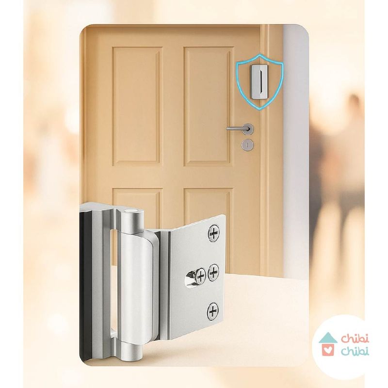 CHIBI CHIBI - Tope de puerta plateado de metal