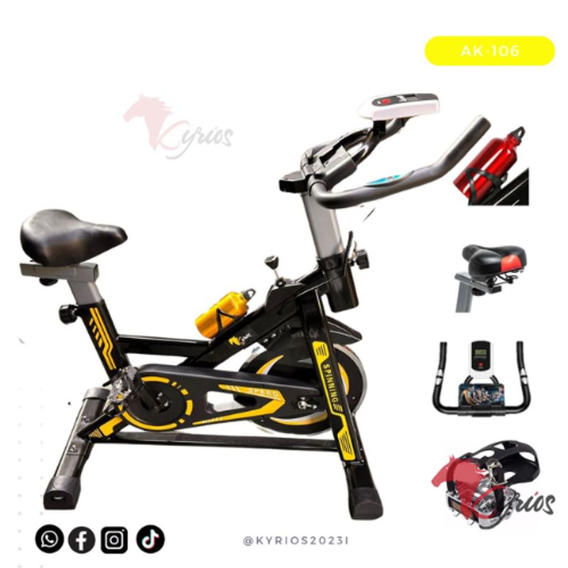 NO LOGO - Bicicleta Estacionaria Para Entrenamiento Color Amarillo