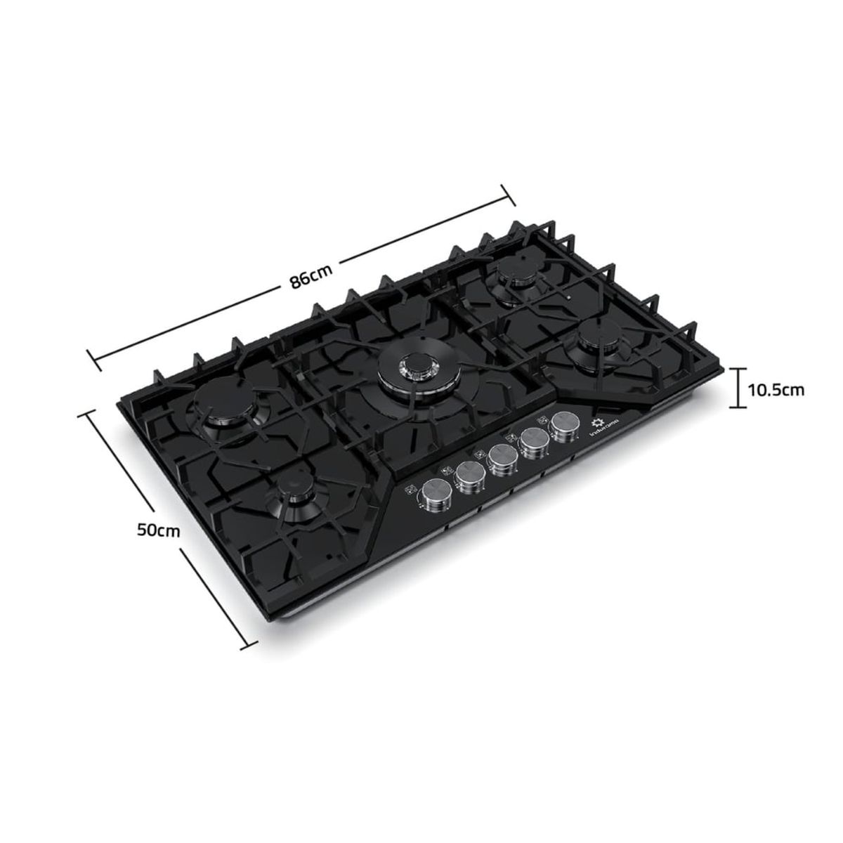 INDURAMA - ENCIMERA GAS 5 QUEMADORES EGASI 905CGNE