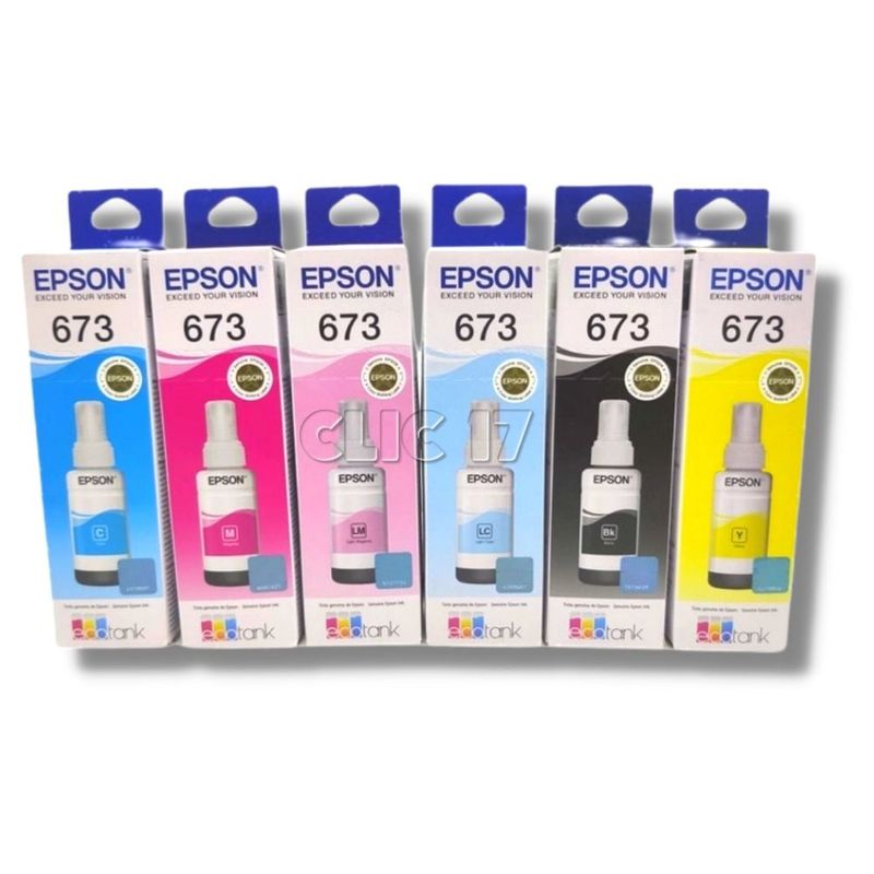 EPSON - Kit Tinta Epson 673 Original 6 colores t673