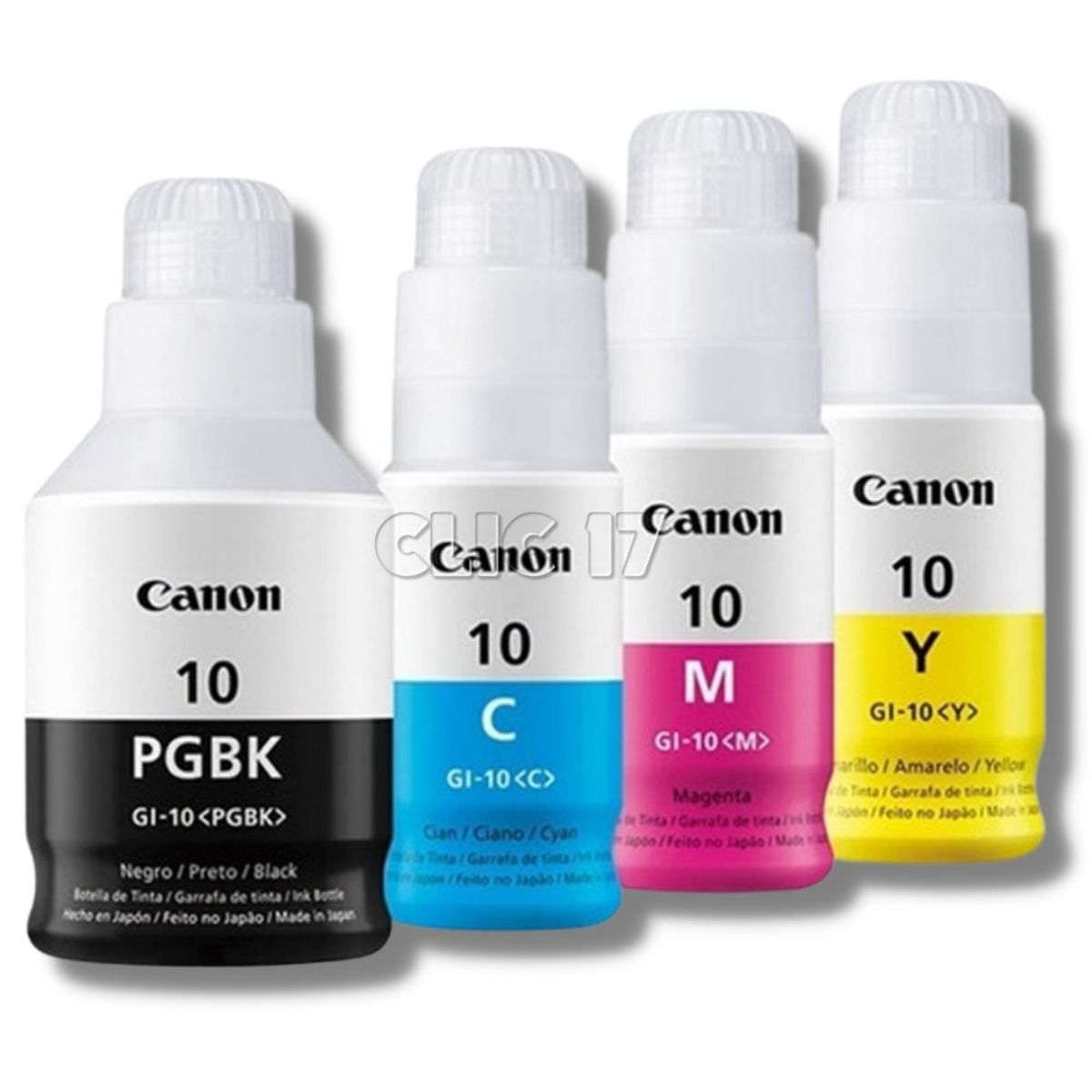 CANON - Kit Tinta Canon 10 Cyan Magenta Amarillo Negro GI-10 PGBK