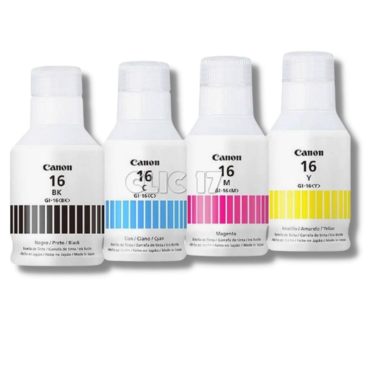 CANON - Kit Tinta Canon 16 Cyan Magenta Amarillo Negro GI-16