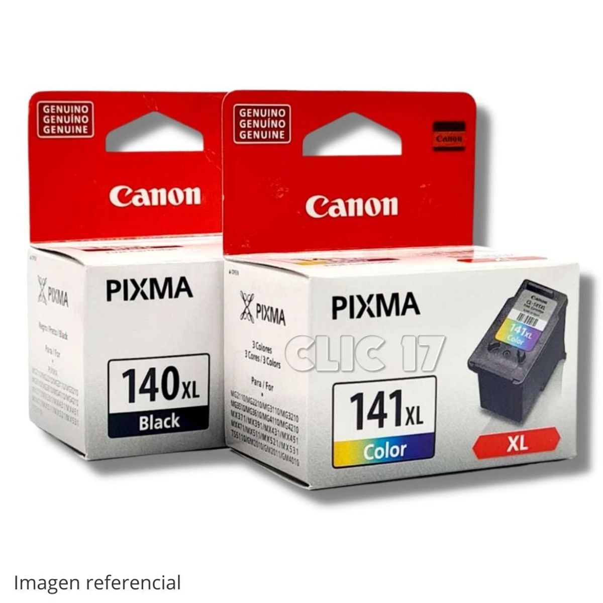 CANON - Kit Tinta Canon 140XL 141XL Negro Tricolor