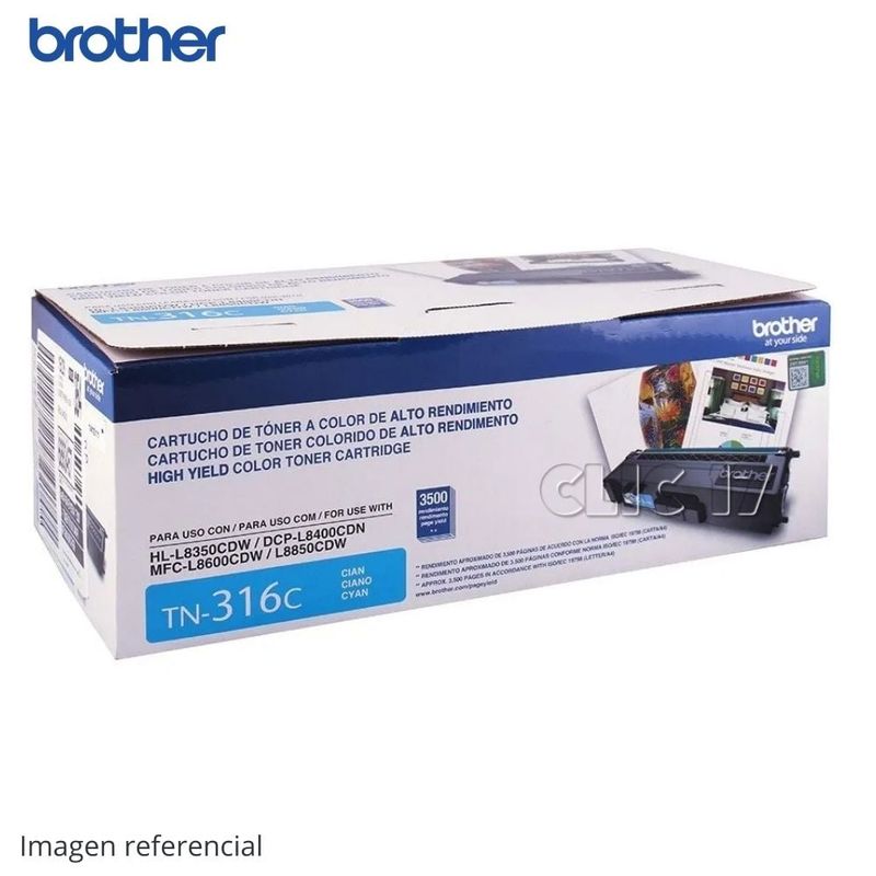 BROTHER - Toner Brother TN-316C HL-L8350 MFC-L8850 3500 PAG Cyan