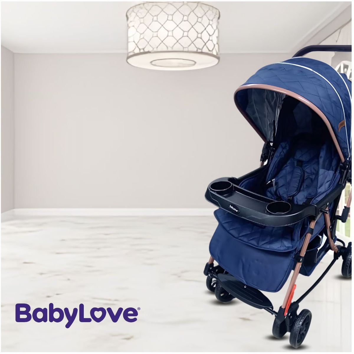 EBABY - Coche Mecedora de Lujo «SEULGI» Blue