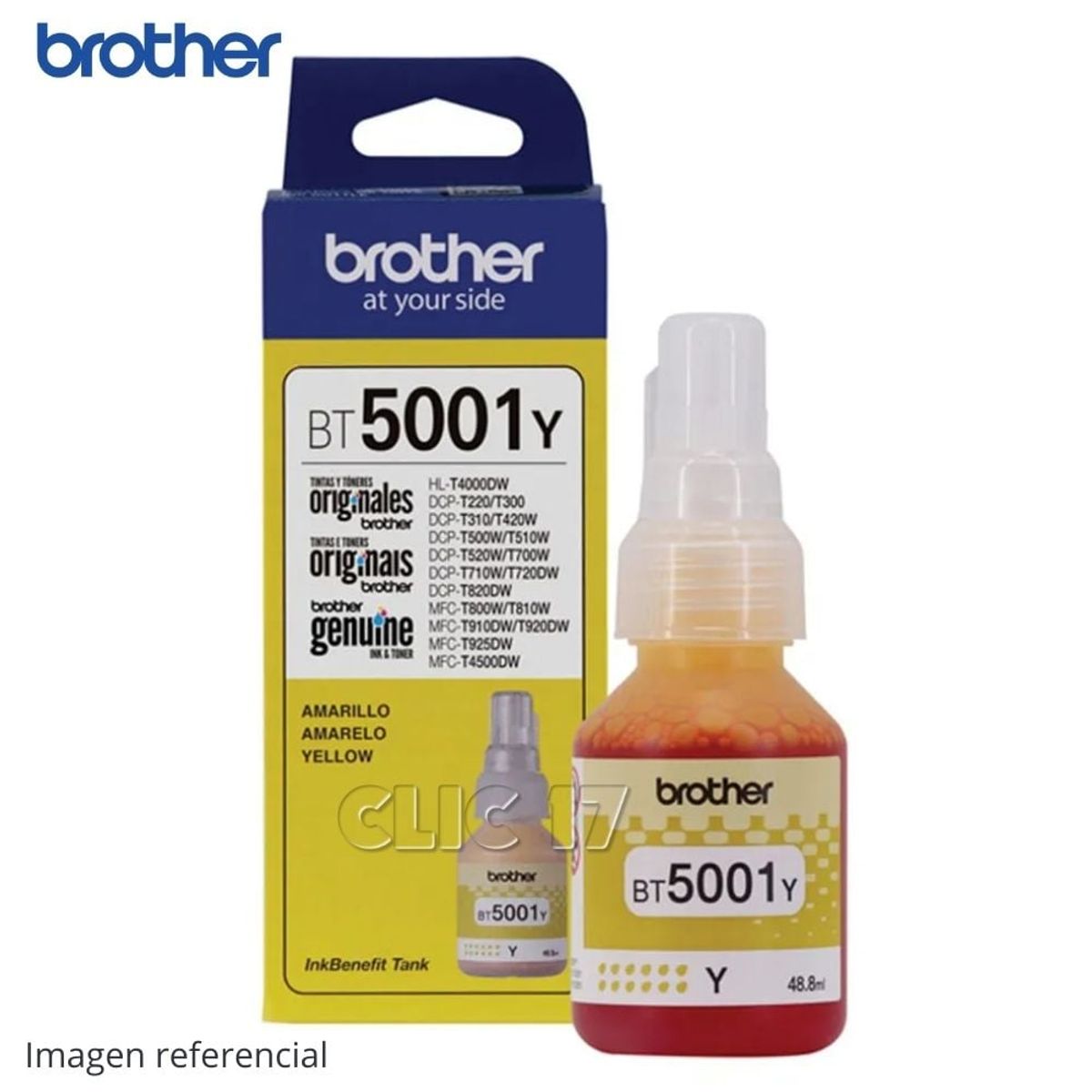 BROTHER - Tinta Brother BT-5001Y Amarillo DCP-T300W 500W 700W