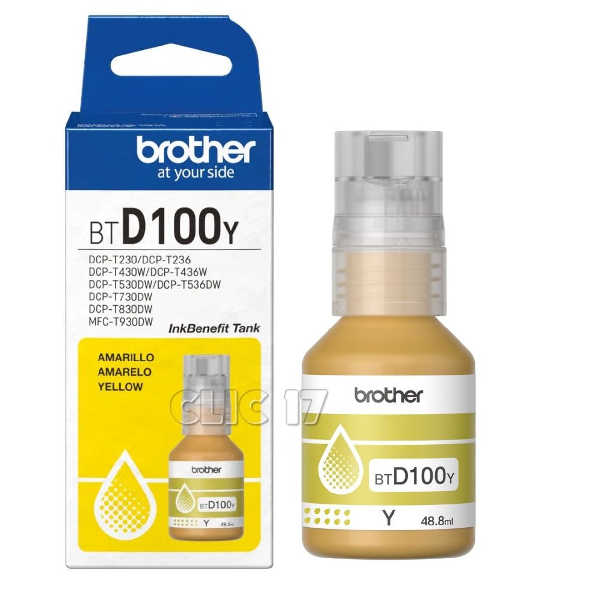 BROTHER - Tinta Brother BTD100Y Amarillo DCP-T230 430W 436W