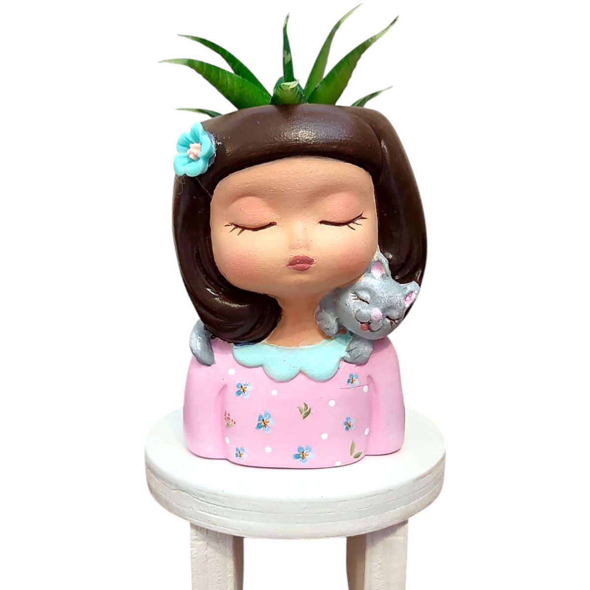 GENERICO - Maceta Macetero Mini Soñadora Pintada a Mano Present