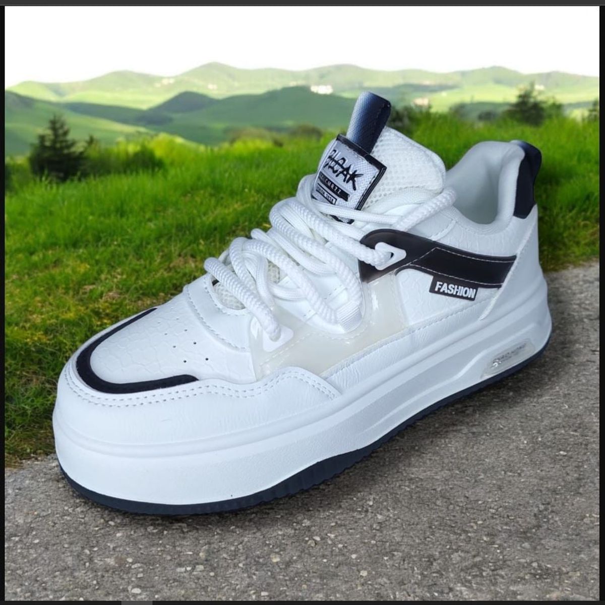 GENERICO - ZAPATILLA PARA DAMA FASHION BLEAK BLANCONEGRO - V292