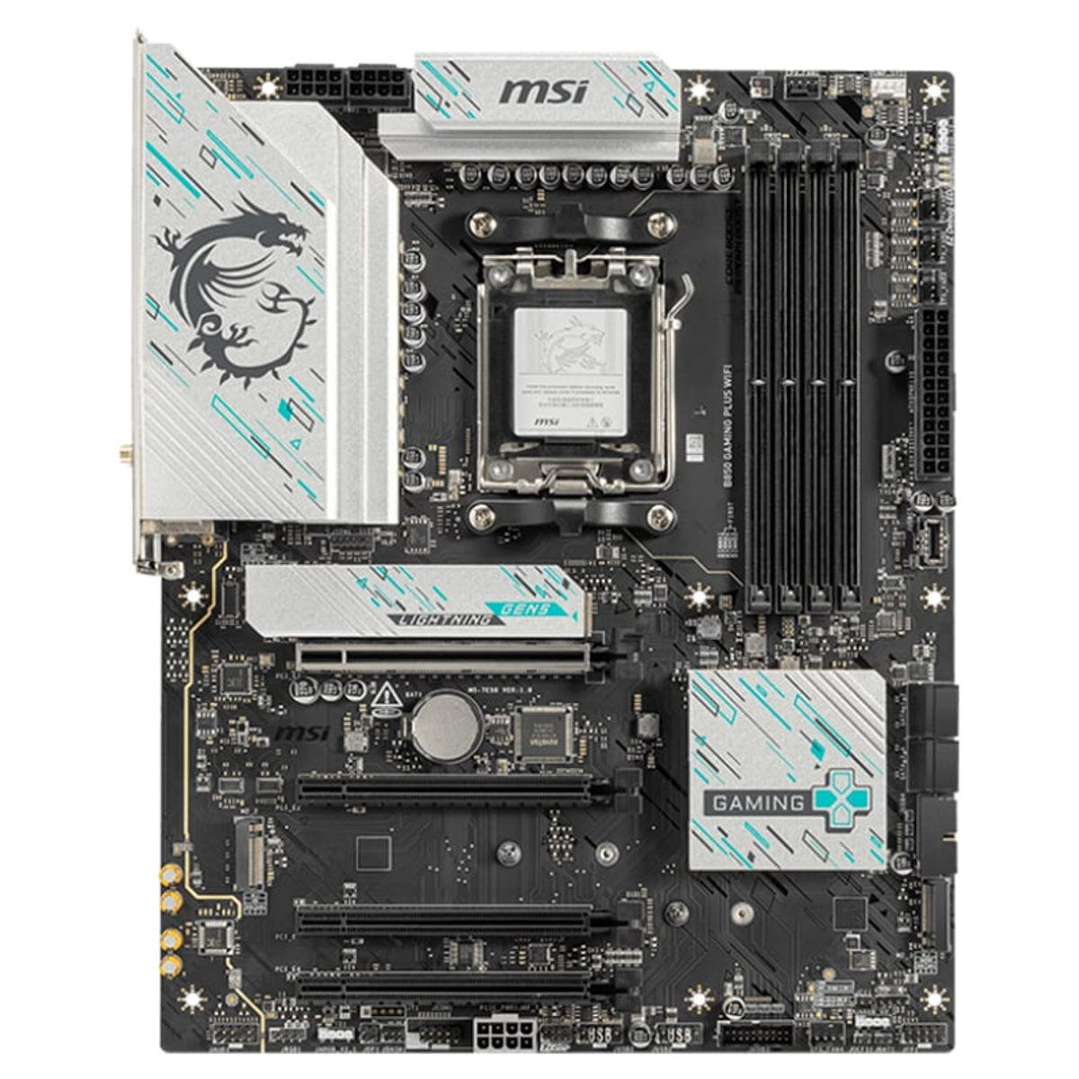 MSI - Motherboard MSI B850 GAMING PLUS WIFI AMD B850 Socket AMD AM5 ATX