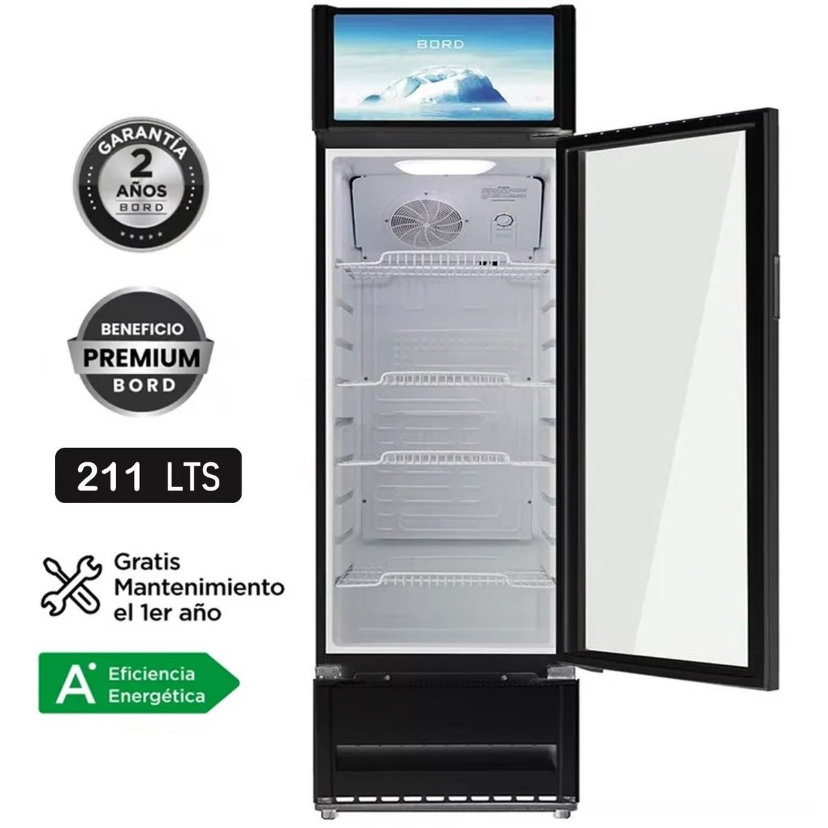 BORD - VITRINA EXHIBIDORA BORD VERTICAL 211LT EX211-M