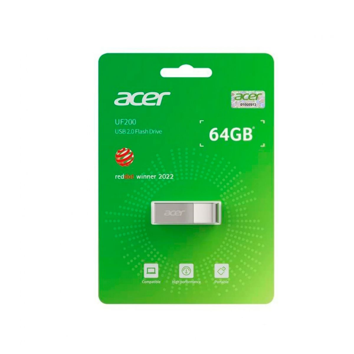 ACER - MEMORIA USB ACER UF200 64GB LECTURA DE HASTA 30 MBS PN BL9BWWA504