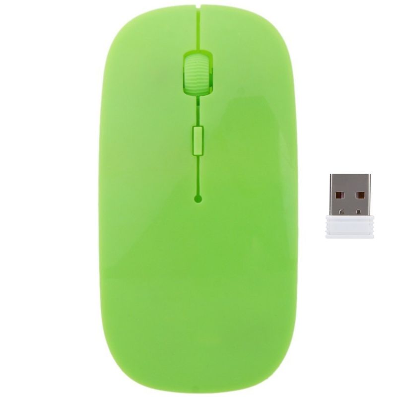 OEM - Mouse Inalámbrico Slim 4D Conectividad 2.4 GHz - Verde