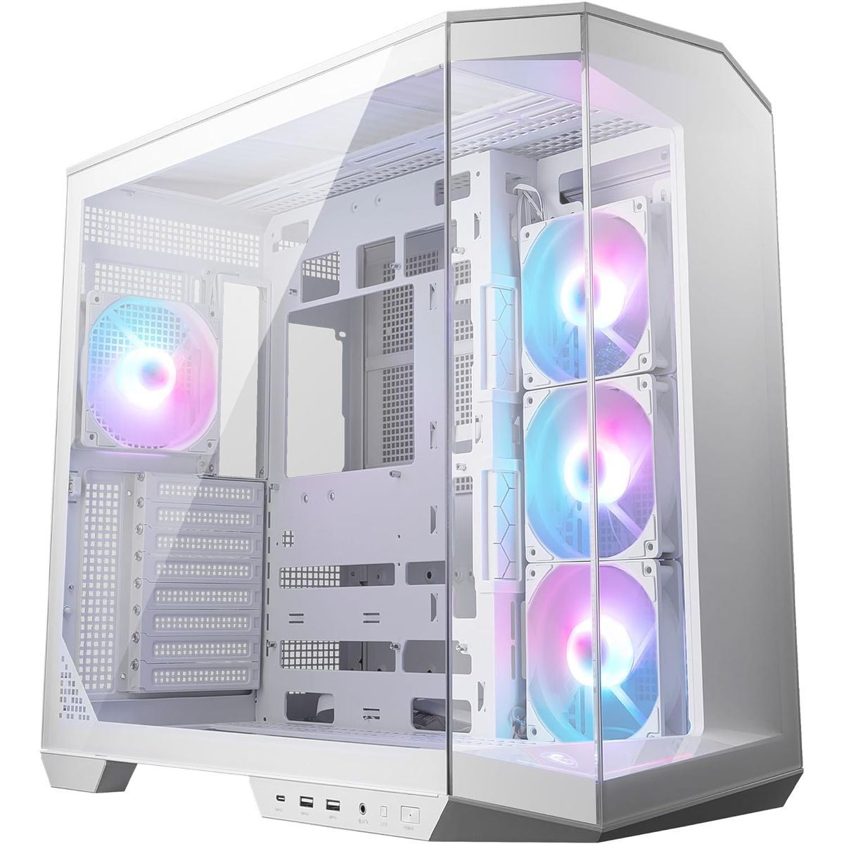 MSI - Case MSI MAG PANO 100R PZ WHITE mini-ITX Micro-ATX ATX Mid Tower