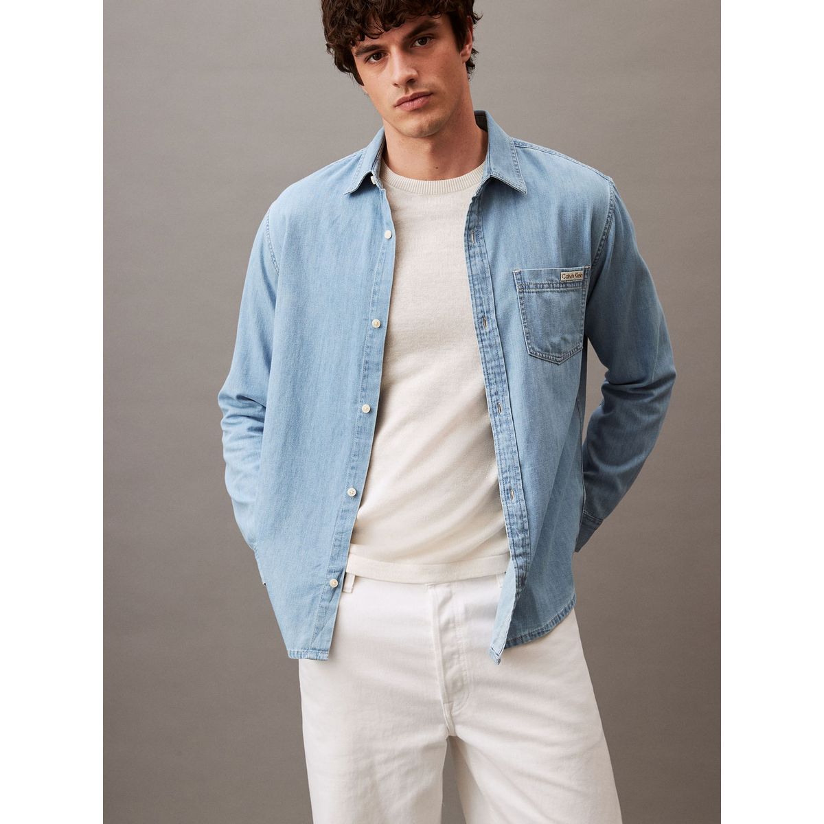 CALVIN KLEIN - CAMISA STEVIE BLUE CLASSIC DENIM SHIR CK