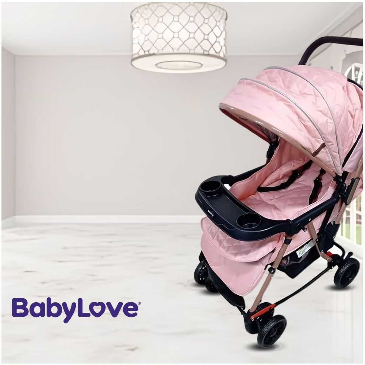 EBABY - Coche Mecedora de Lujo «SEULGI» Pink