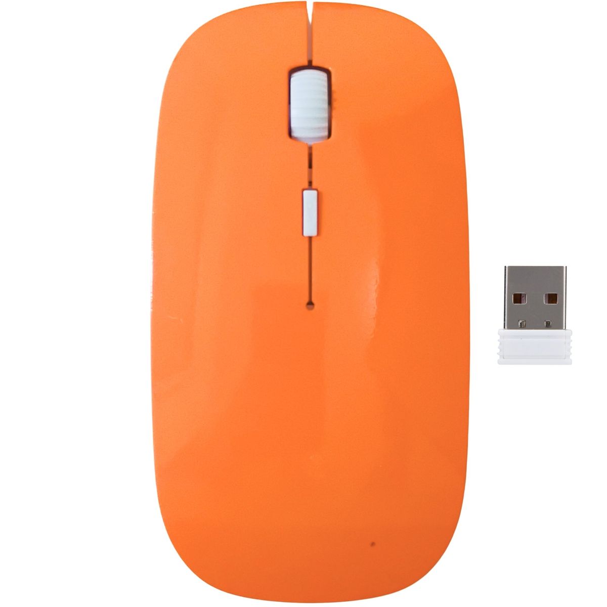 OEM - Mouse Inalámbrico Slim 4D Conectividad 2.4 GHz - Naranja