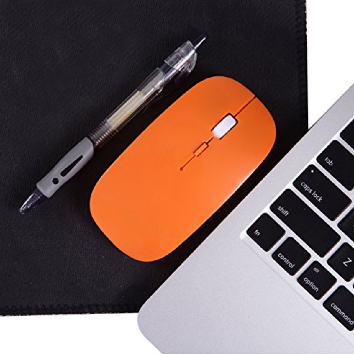 OEM - Mouse Inalámbrico Slim 4D Conectividad 2.4 GHz - Naranja