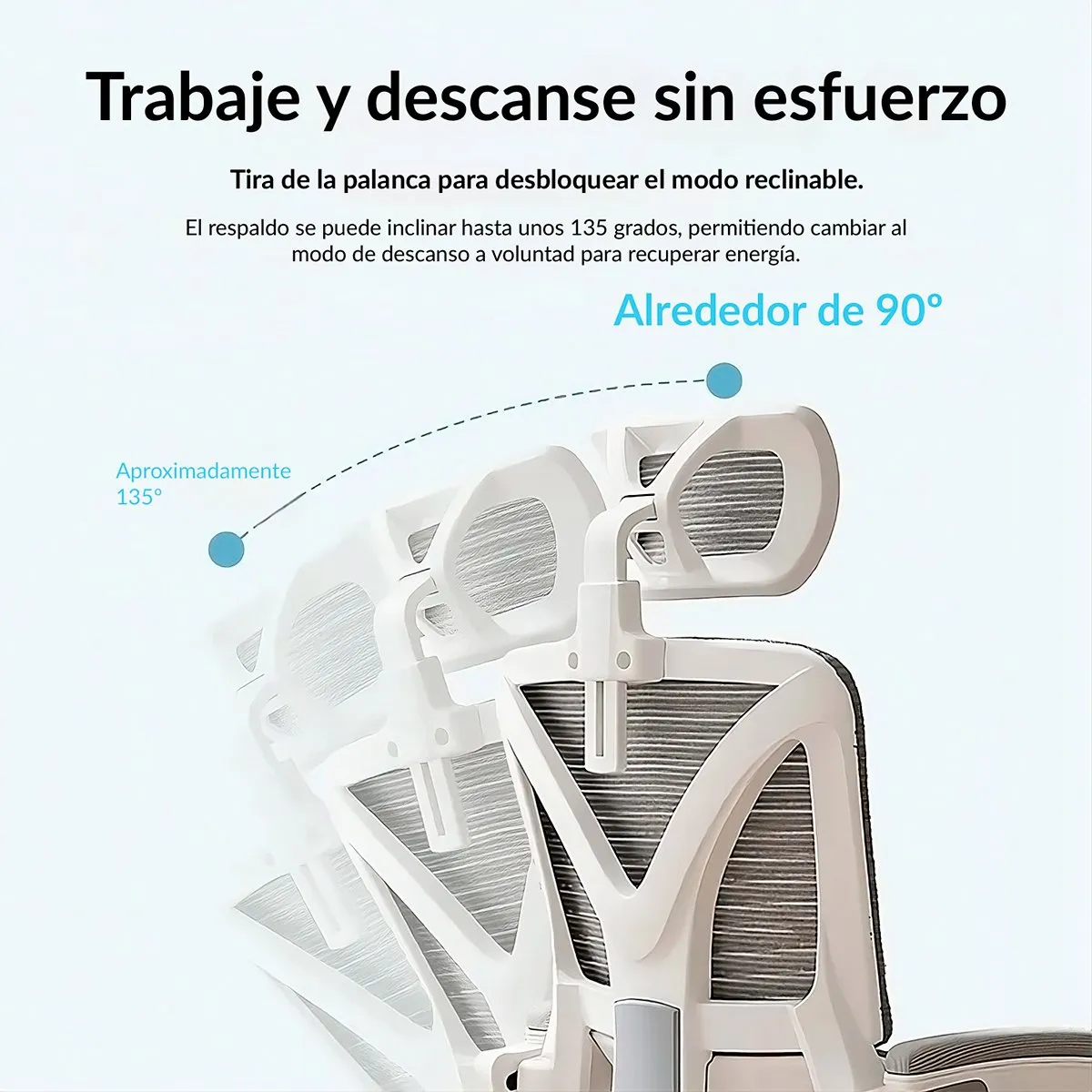 GENERICO - Silla Giratoria HAVEN C258W para Escritorio y Oficina Blanco