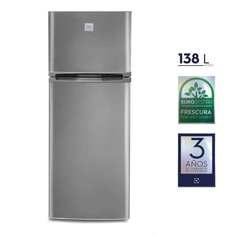 ELECTROLUX - Refrigeradora Top Mount Frost 138 litros Gris Electrolux  ERT18G2HNI