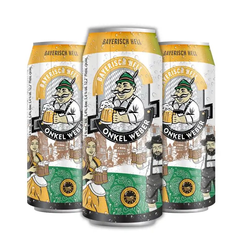 GOURMET 117 - CERVEZA DE CEBADA  ONKEL WEBER LATA X 500ML (PACK 3)