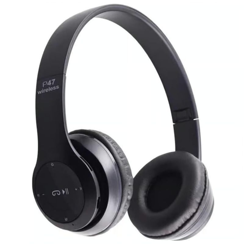 GENERICO - AUDIFONO BLUETOOTH VINCHA P47 NEGRO