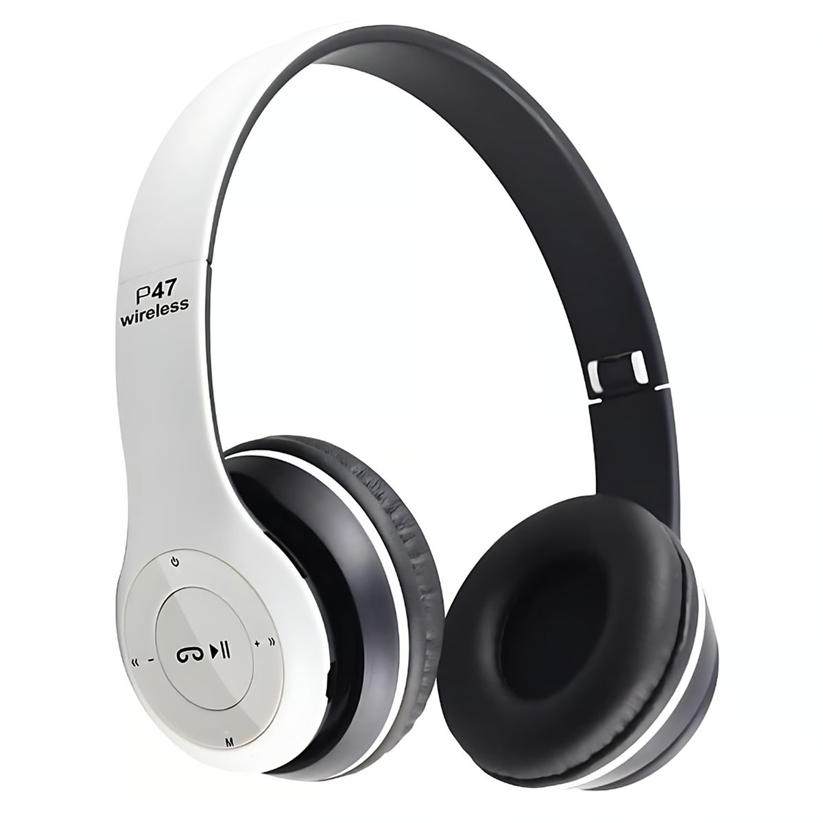 GENERICO - AUDIFONO BLUETOOTH VINCHA P47 BLANCO