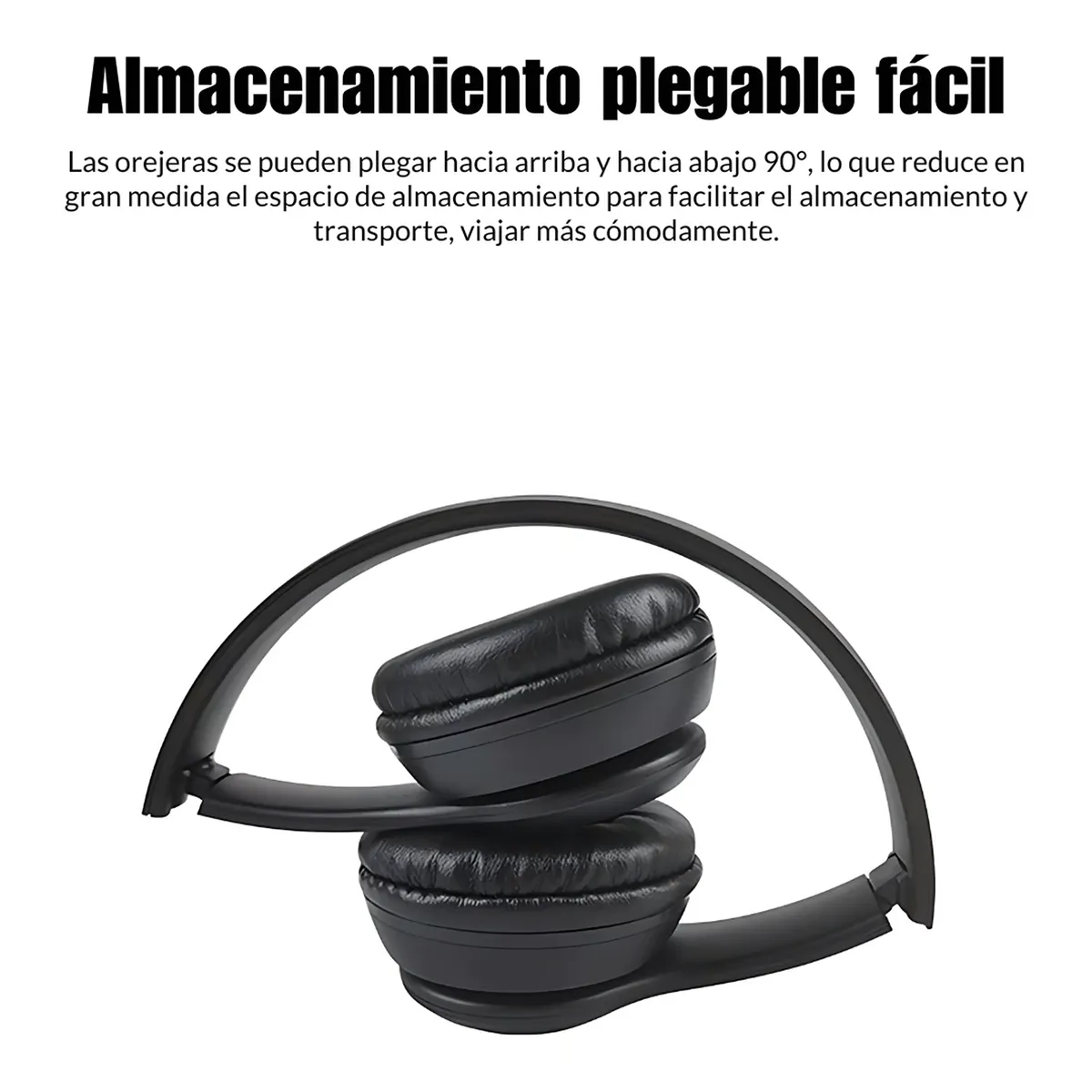 GENERICO - AUDIFONO BLUETOOTH VINCHA P47 BLANCO