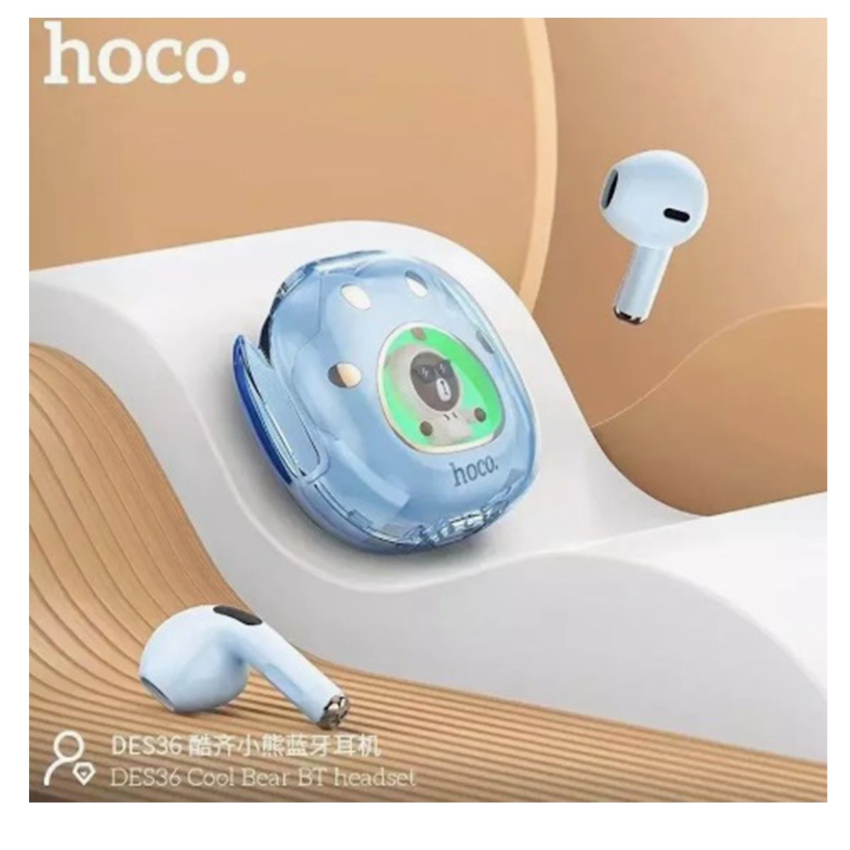 GENERICO - AUDIFONOS BLUETOOTH HOCO DES36 AZUL