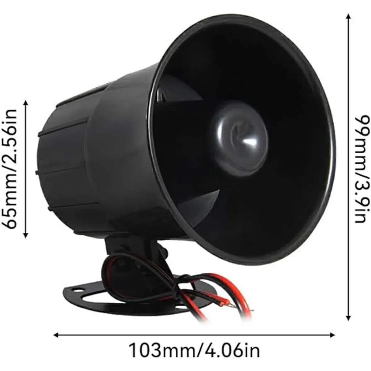 GENERICO - Sirena de Alarma Seguridad 6 Tonos 12V Universal