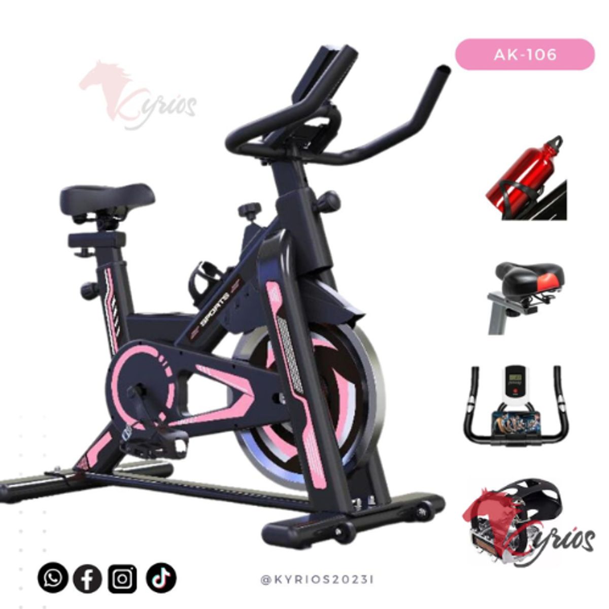 NO LOGO - Bicicleta Estacionaria De Entrenamiento Color Verde