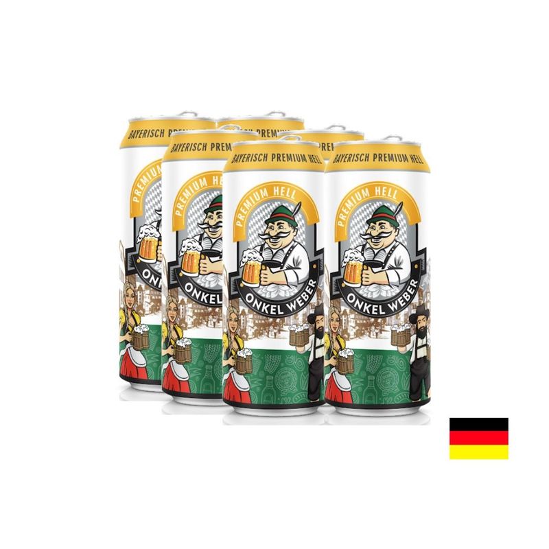 GOURMET 117 - CERVEZA DE CEBADA  ONKEL WEBER LATA X 500ML (PACK 6)