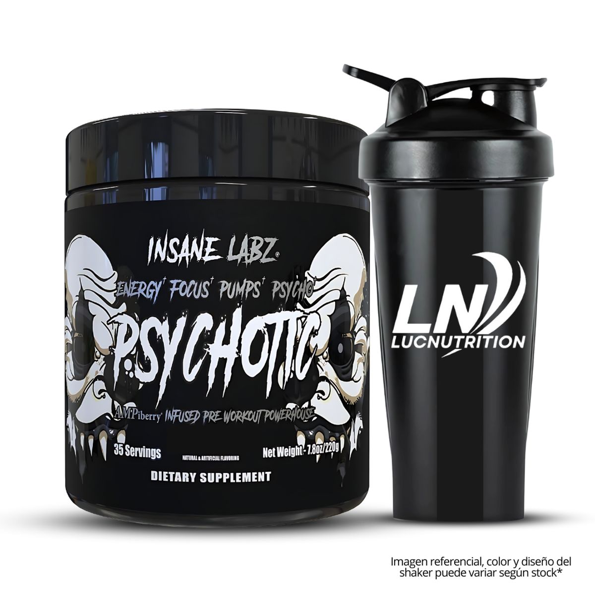 INSANE LABZ - Psychotic Black 35 servicios - watermelon + shaker