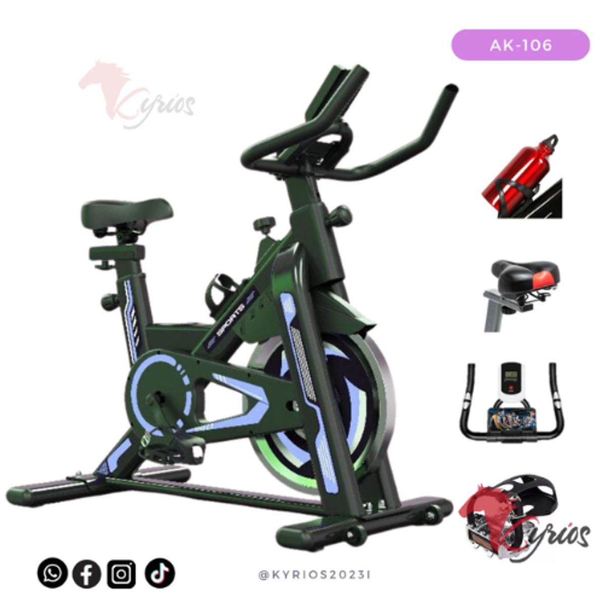 NO LOGO - Bicicleta Estacionaria Para Entrenamiento