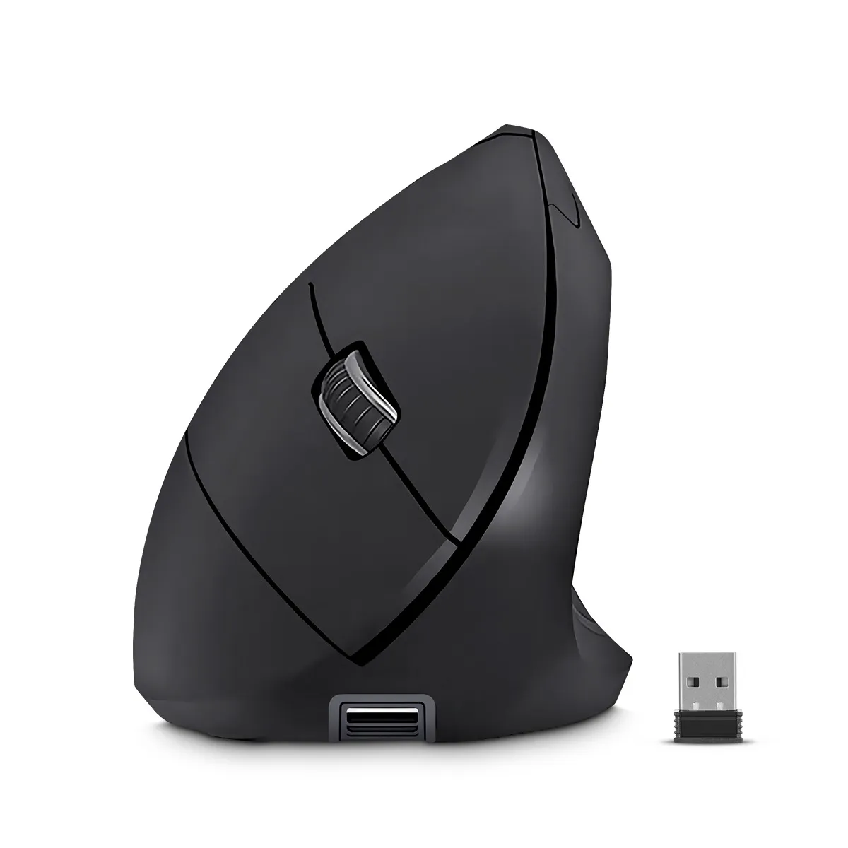 CYBERTEL - Mouse Ergonómico Vertical Recargable Inalámbrico Cybertel