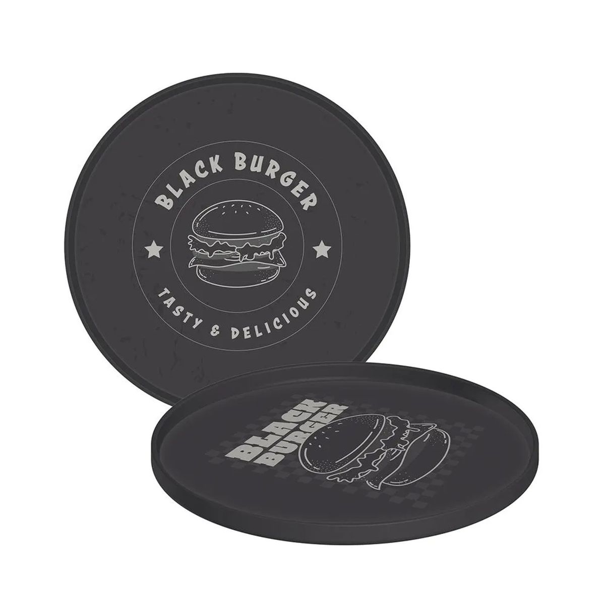 TRAMONTINA - Plato Black Burger negro