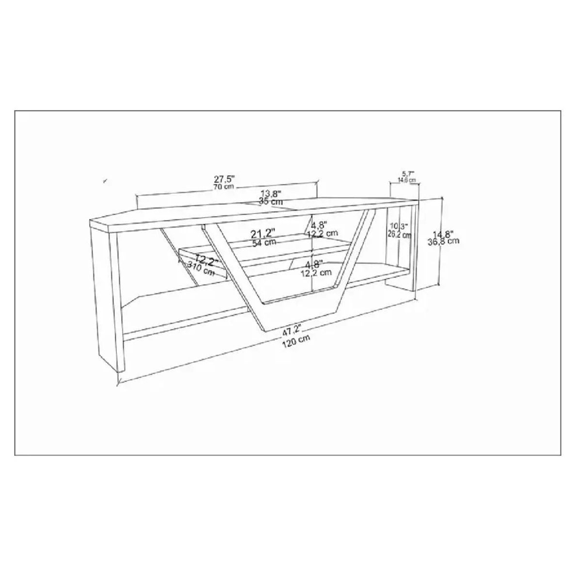 TU MESITA - Mesa de TV 55 para Esquina Nazca TU MESITA color DunaBlanco