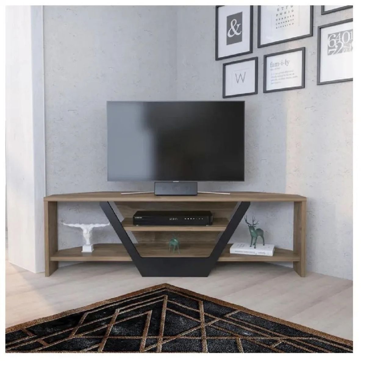 TU MESITA - Mesa de TV 55 para Esquina Nazca TU MESITA color RobleNegro