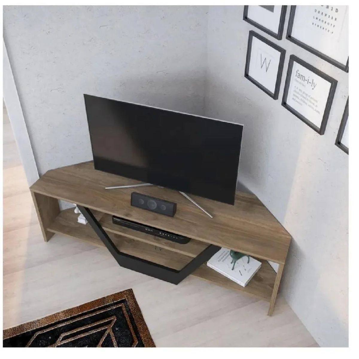 TU MESITA - Mesa de TV 55 para Esquina Nazca TU MESITA color RobleNegro