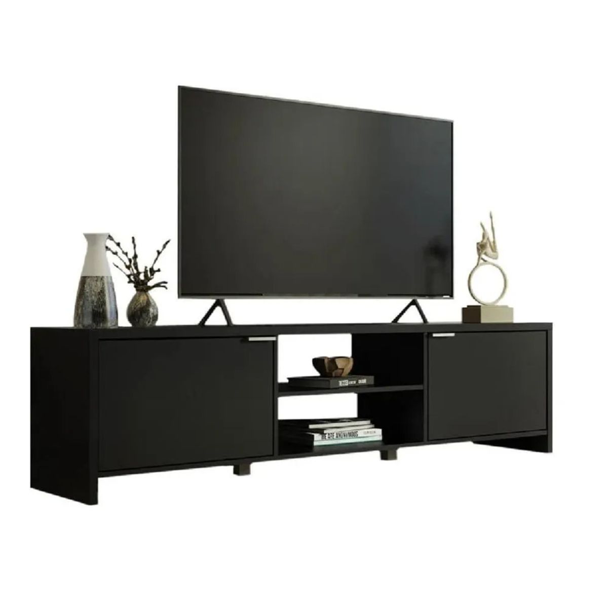 TU MESITA - Mesa de TV Clásica TU MESITA Julius Negro 2 puertas