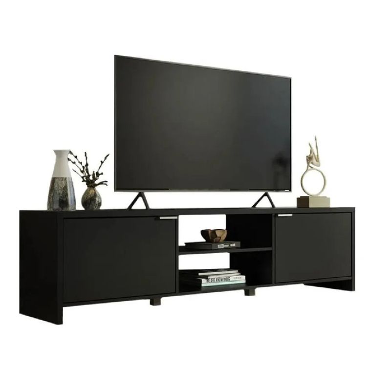 TU MESITA - Mesa de TV Clásica TU MESITA Julius Negro 2 puertas