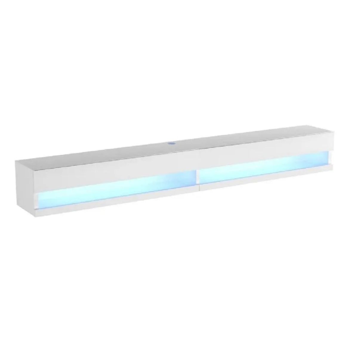 TU MESITA - Mesa de TV Flotante 77 TU MESITA Loria 2 puertas color Blanco LED