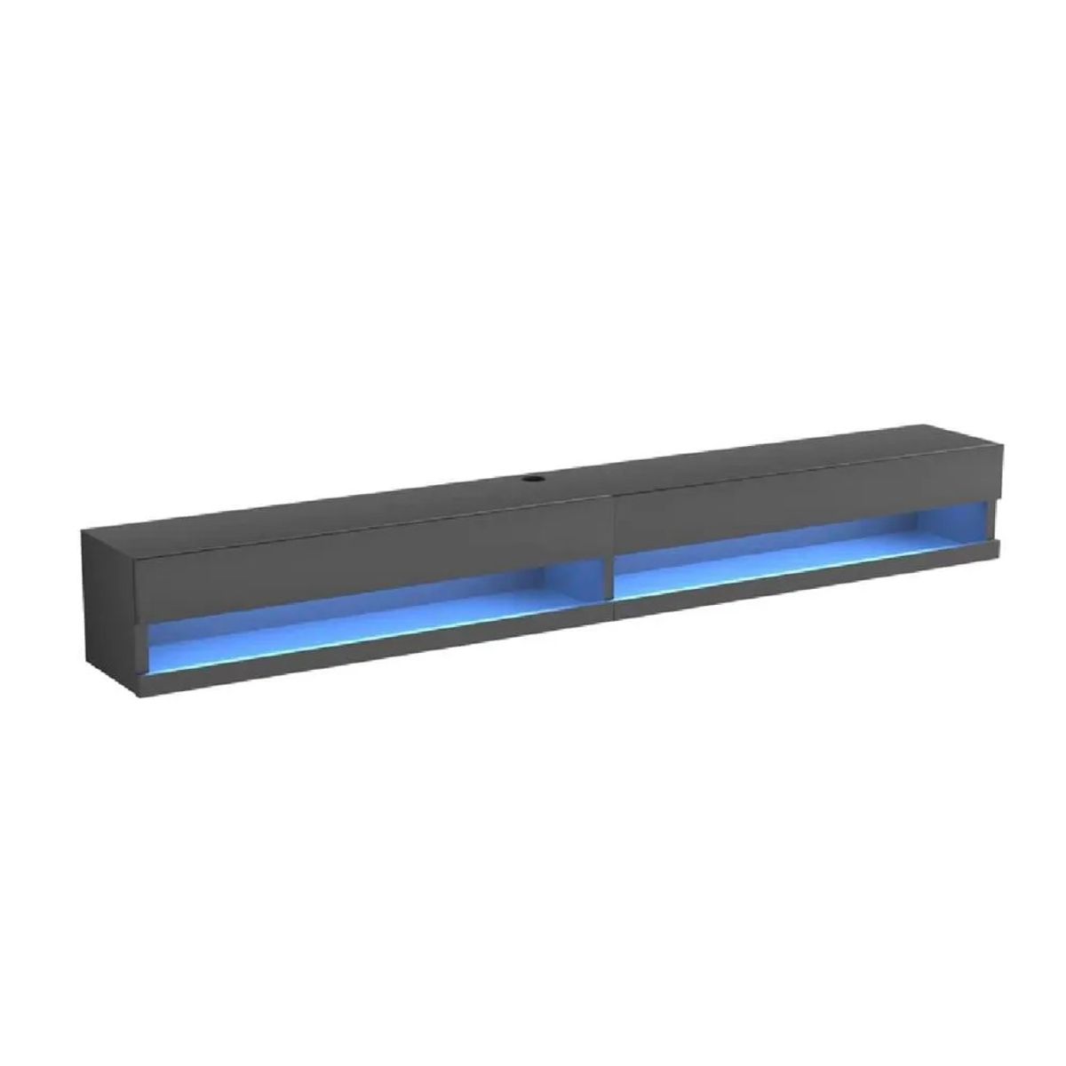 TU MESITA - Mesa de TV Flotante 77 TU MESITA Loria 2 puertas color Negro LED