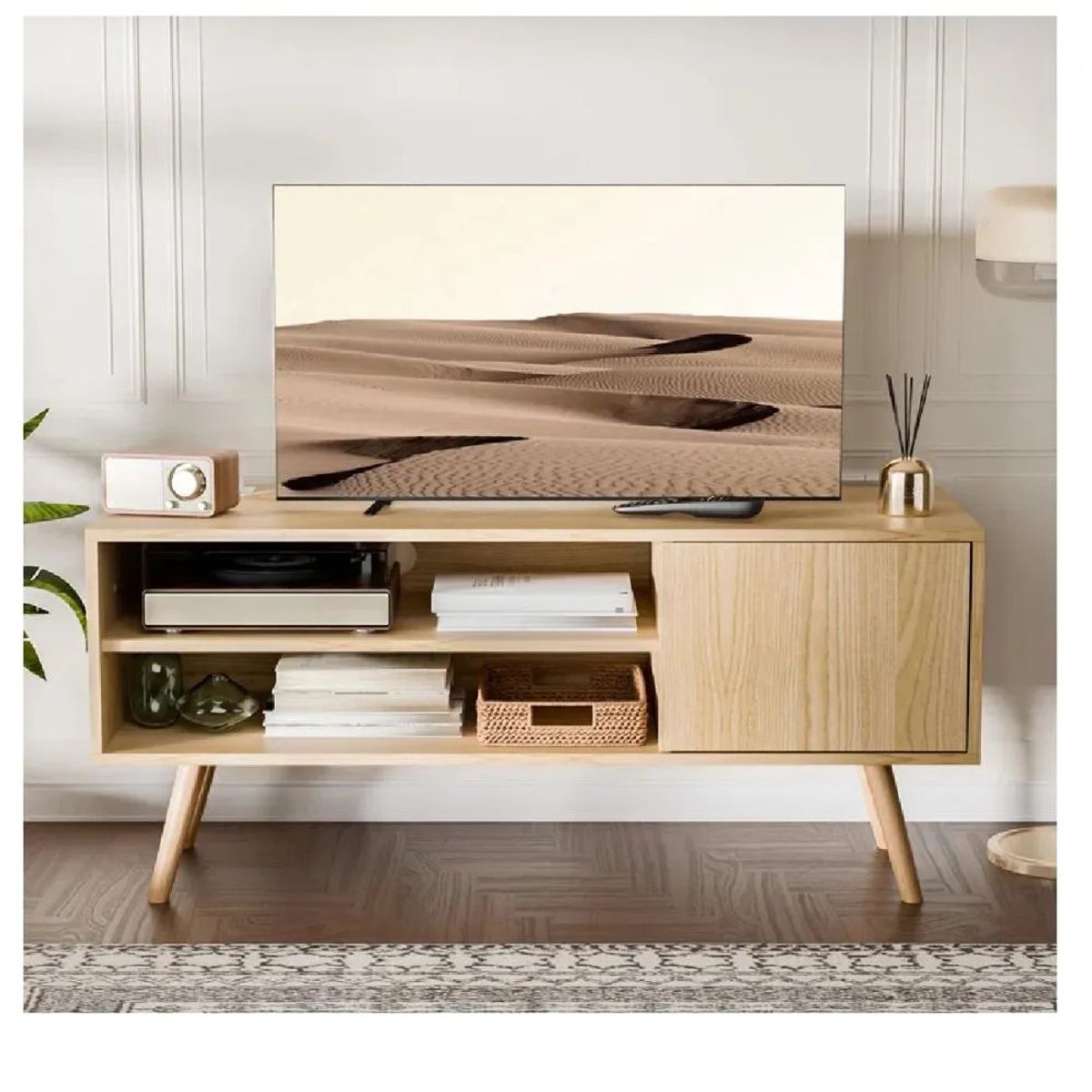 TU MESITA - Mesa de TV Funcional 50 TU MESITA Eva color Duna 1 puerta