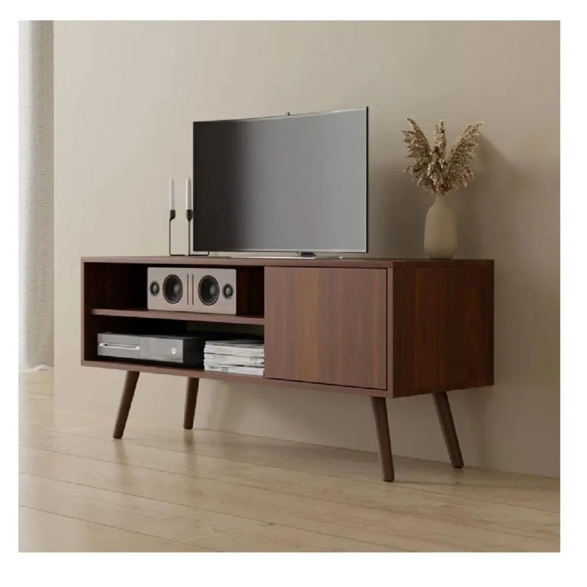 TU MESITA - Mesa de TV Funcional 50 TU MESITA Eva color Marrón 1 puerta