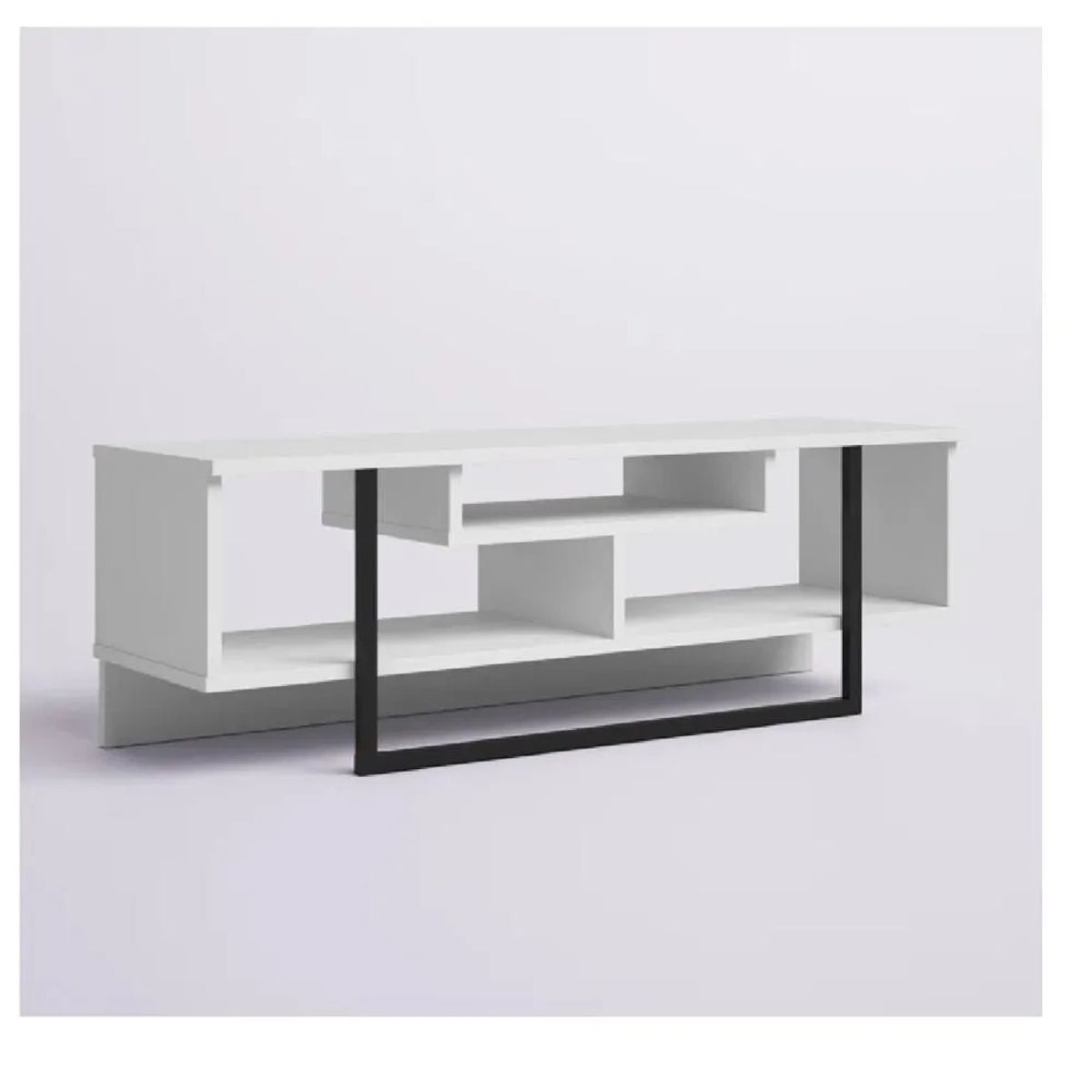 TU MESITA - Mesa de TV Moderna Malibú 48TU MESITA Melamina 18mm color Blanco