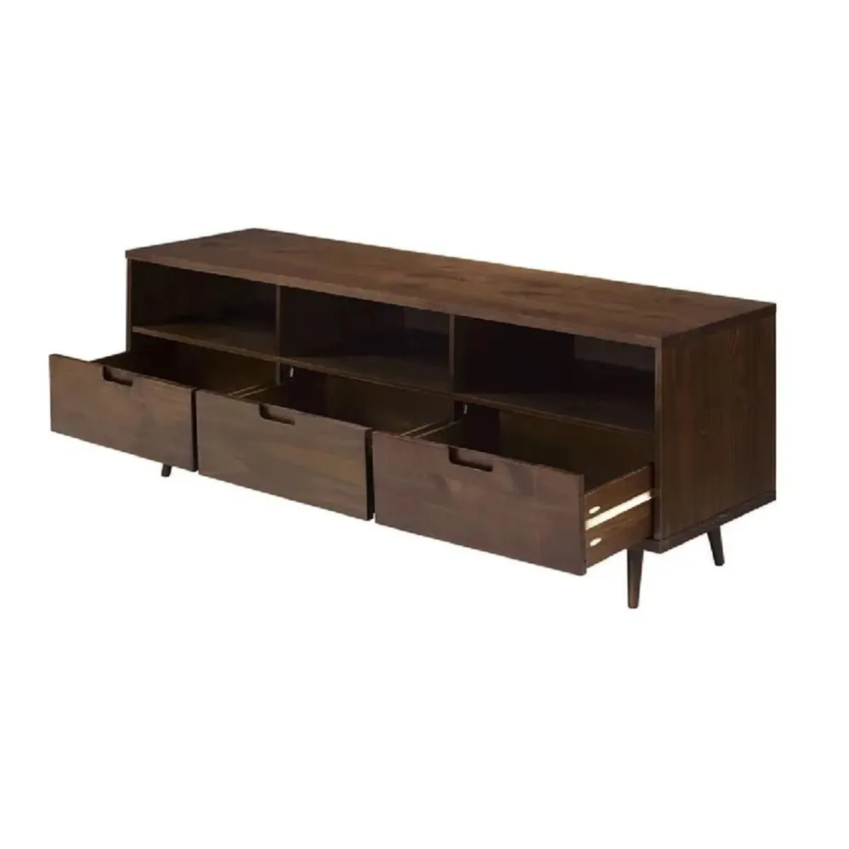 TU MESITA - Mesa de TV Molly 75 TU MESITA color Marrón Oscuro 3 cajones