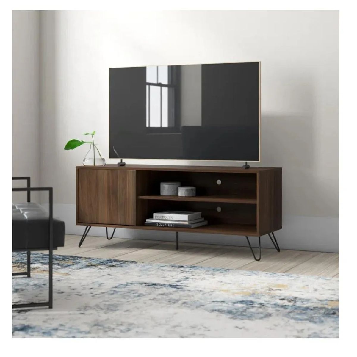 TU MESITA - Mesa de TV Rústica 50 Jericó TU MESITA color Marrón 1 puerta