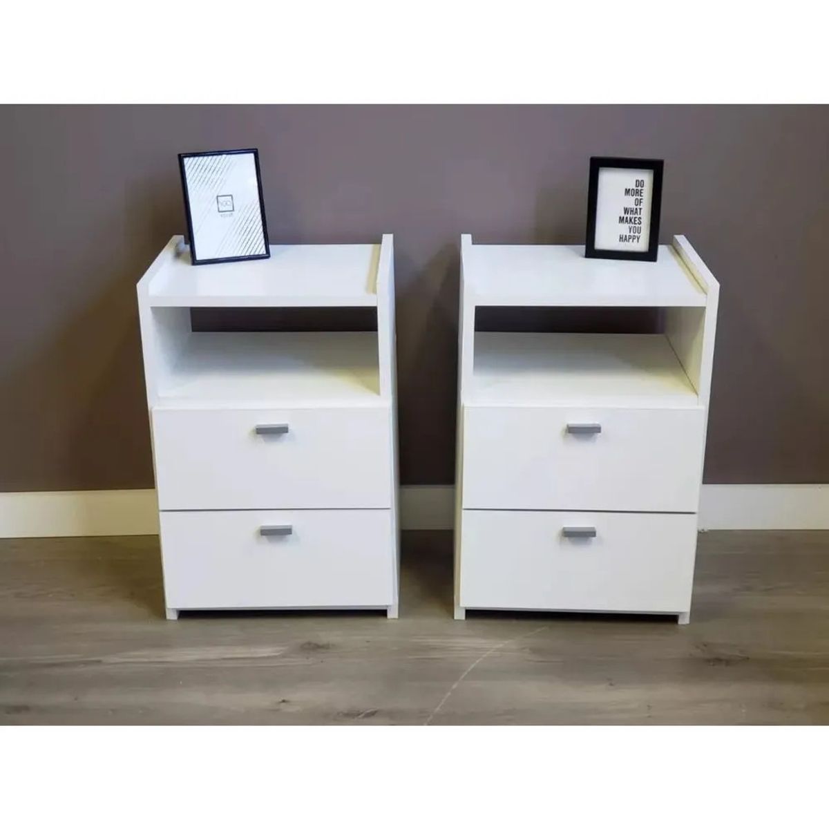 TU MESITA - Cómoda mas 2 Veladores Dakar color Blanco TU MESITA