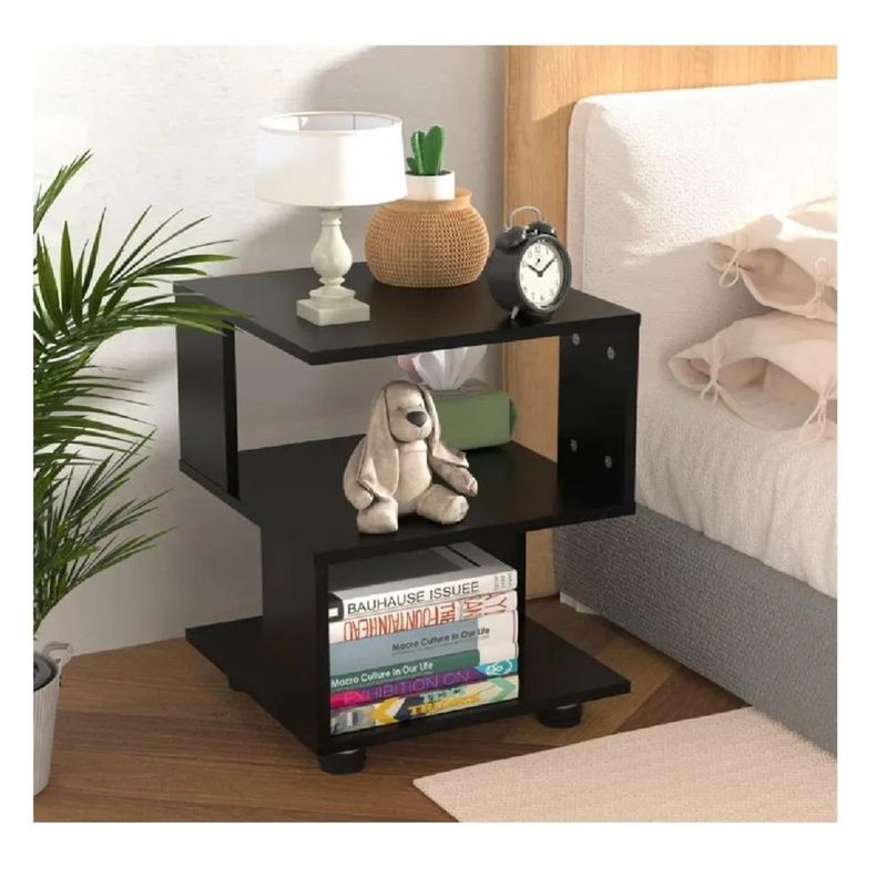 TU MESITA - Mesa de Noche Multiusos René TU MESITA con Ruedas color Negro